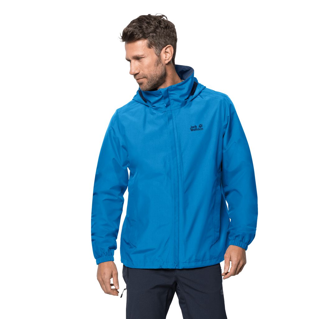 Jack Wolfskin STORMY POINT αδιάβροχο μπουφάν ανδρικα μπλε | GR3915081